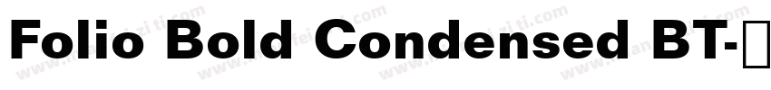 Folio Bold Condensed BT字体转换